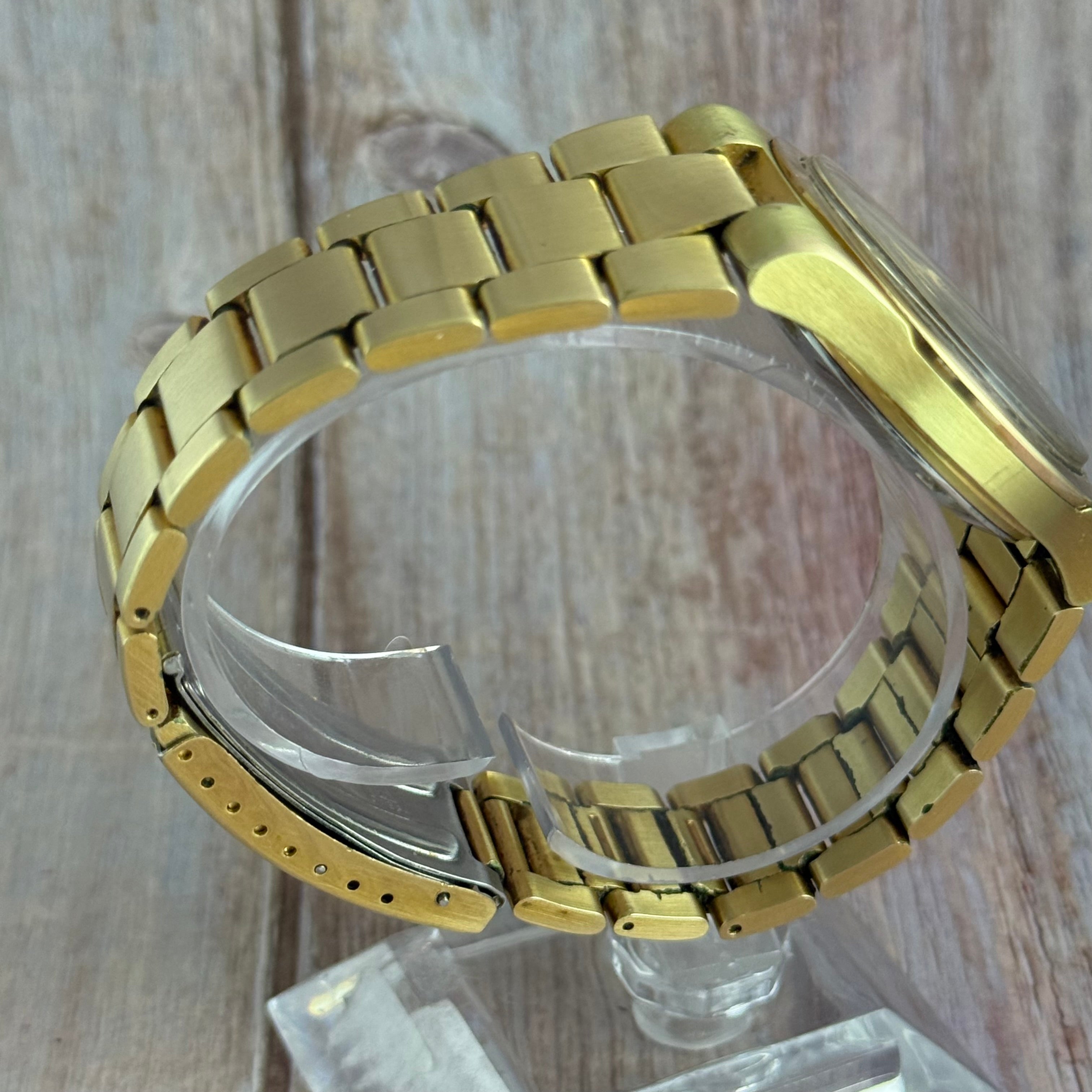 1973 Omega Geneve Automatic Men’s Gold Plated Watch Integral Bracelet 36mm