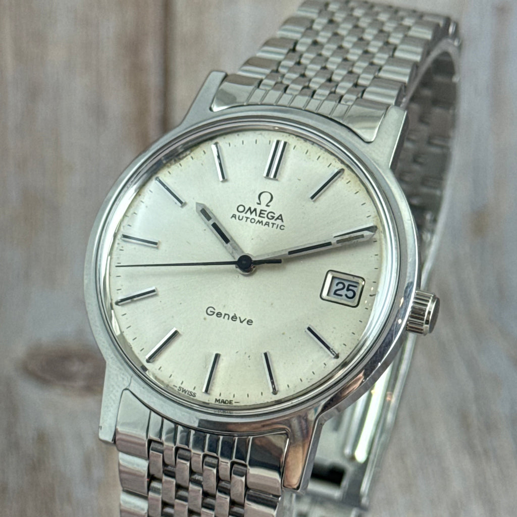 1970s Omega Geneve men’s automatic wrist watch date