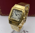 1980s 18ct solid gold Cartier Santos automatic 27mm unisex w box