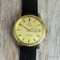 Vintage Omega Seamaster automatic men’s day-date wrist watch gold plated SERVICED