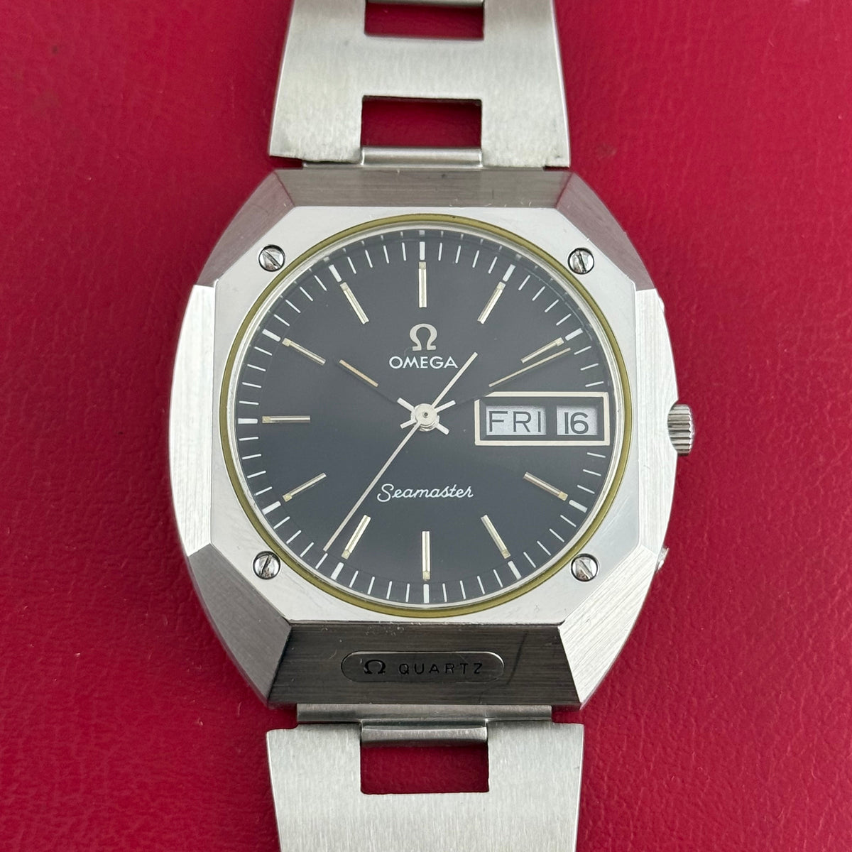 1970s Omega Seamaster Mariner men’s quartz steel wrist watch (196.0054)