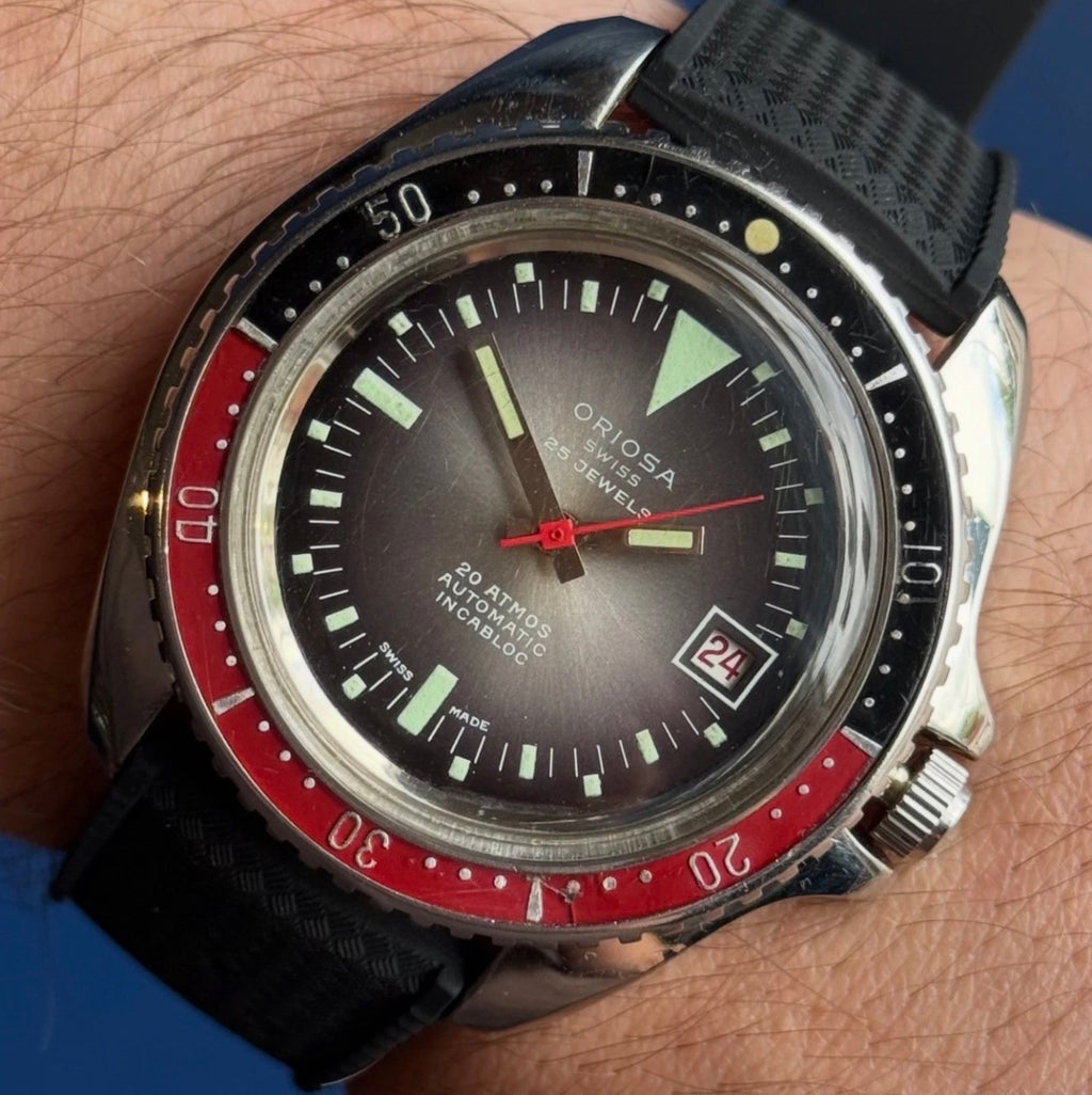 Oriosa Men's Dive Watch Monnin 844 case, Explorer Il 1655 style dial 42mm