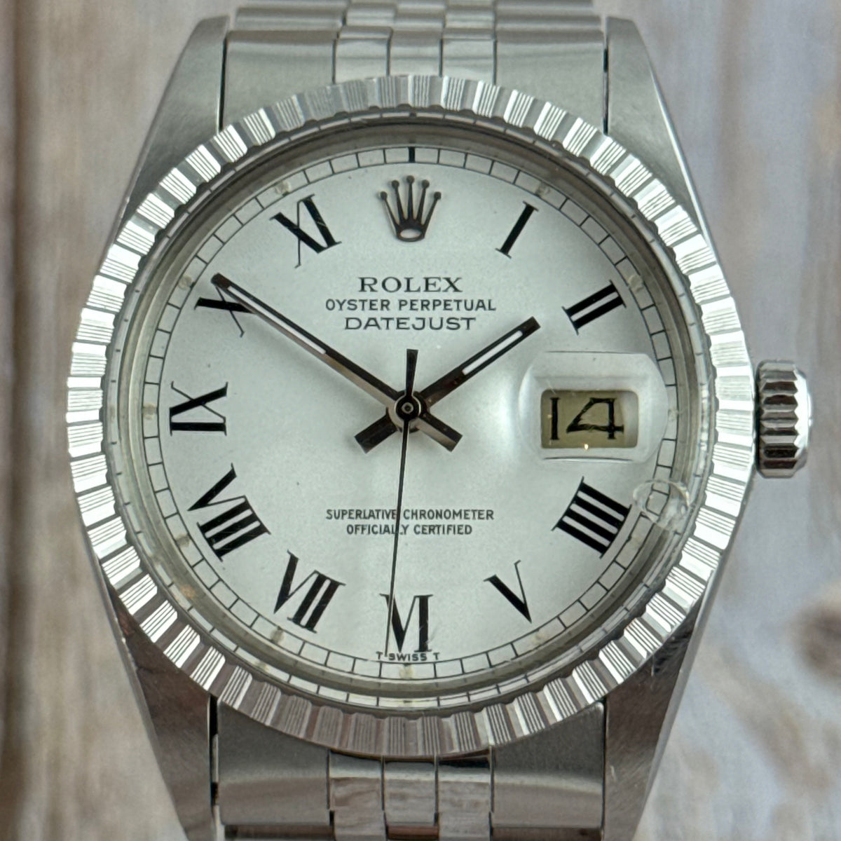 1986 Rolex Datejust 36 silver “Buckley” dial steel men’s watch MINT CONDITION