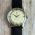 1958 Omega Seamaster automatic men’s cross-hair wrist watch two tone dial steel