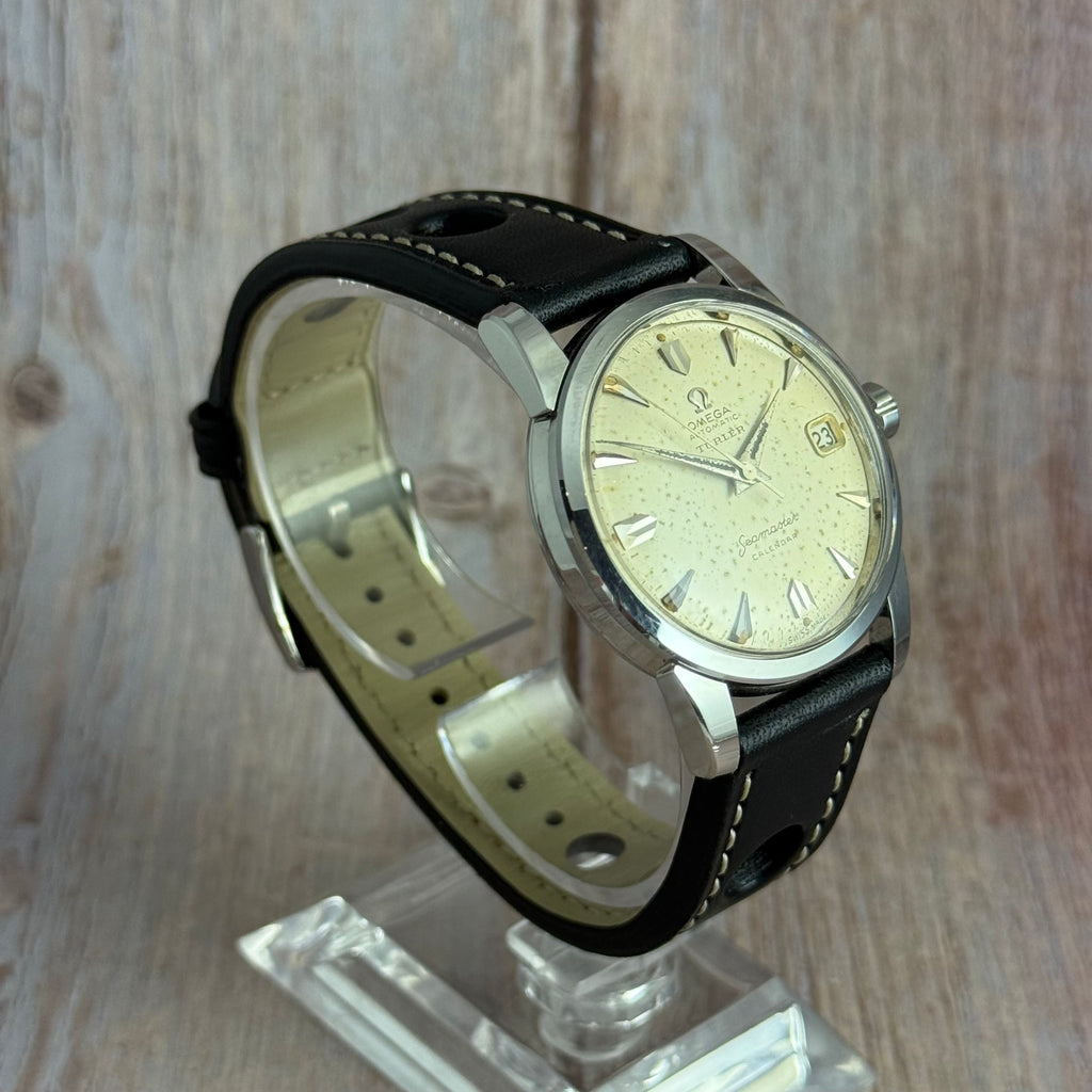 1958 Omega double signed “Türler’ seamaster calendar men’s automatic wrist watch