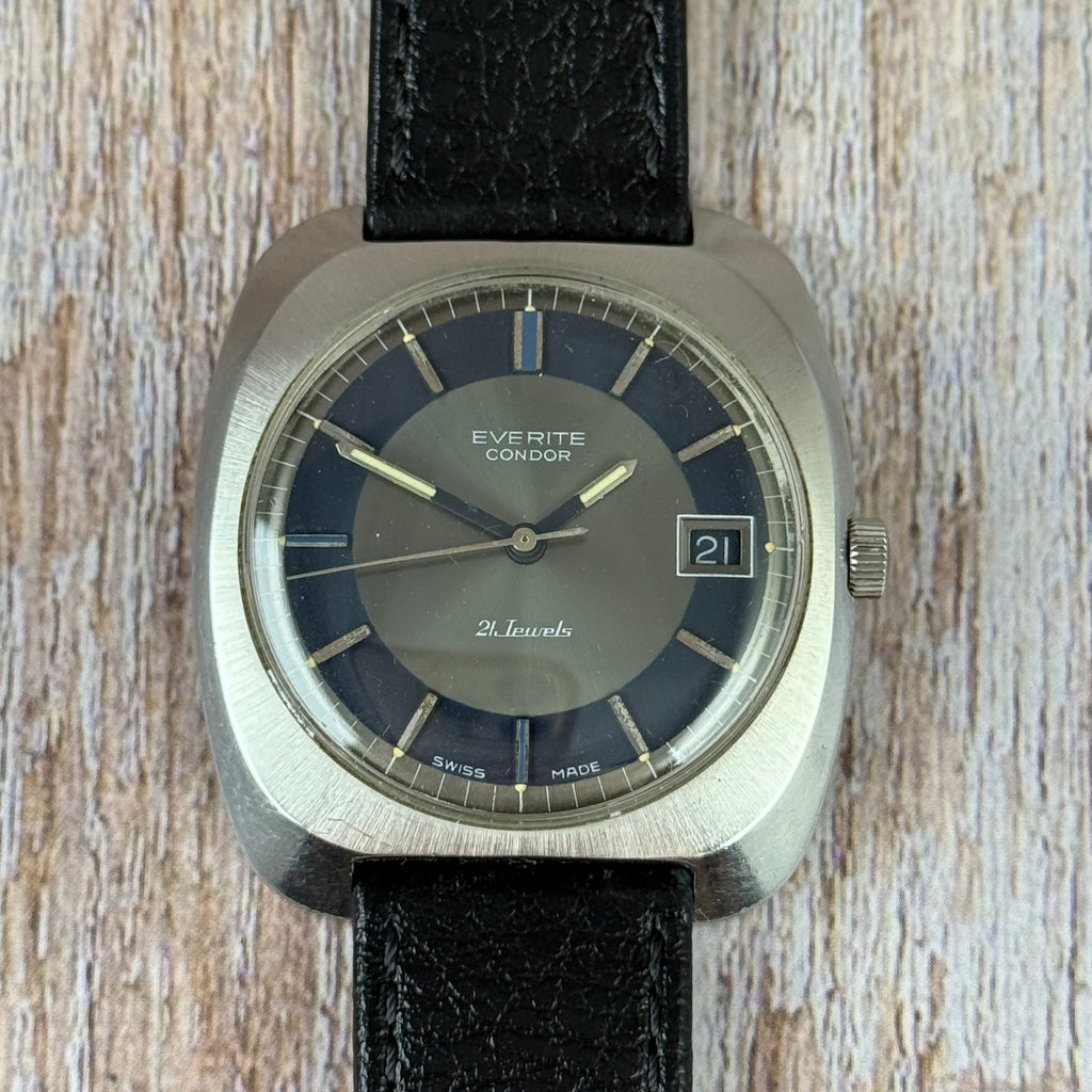 1970s Everite Condor gents manual wind UFO case wrist watch