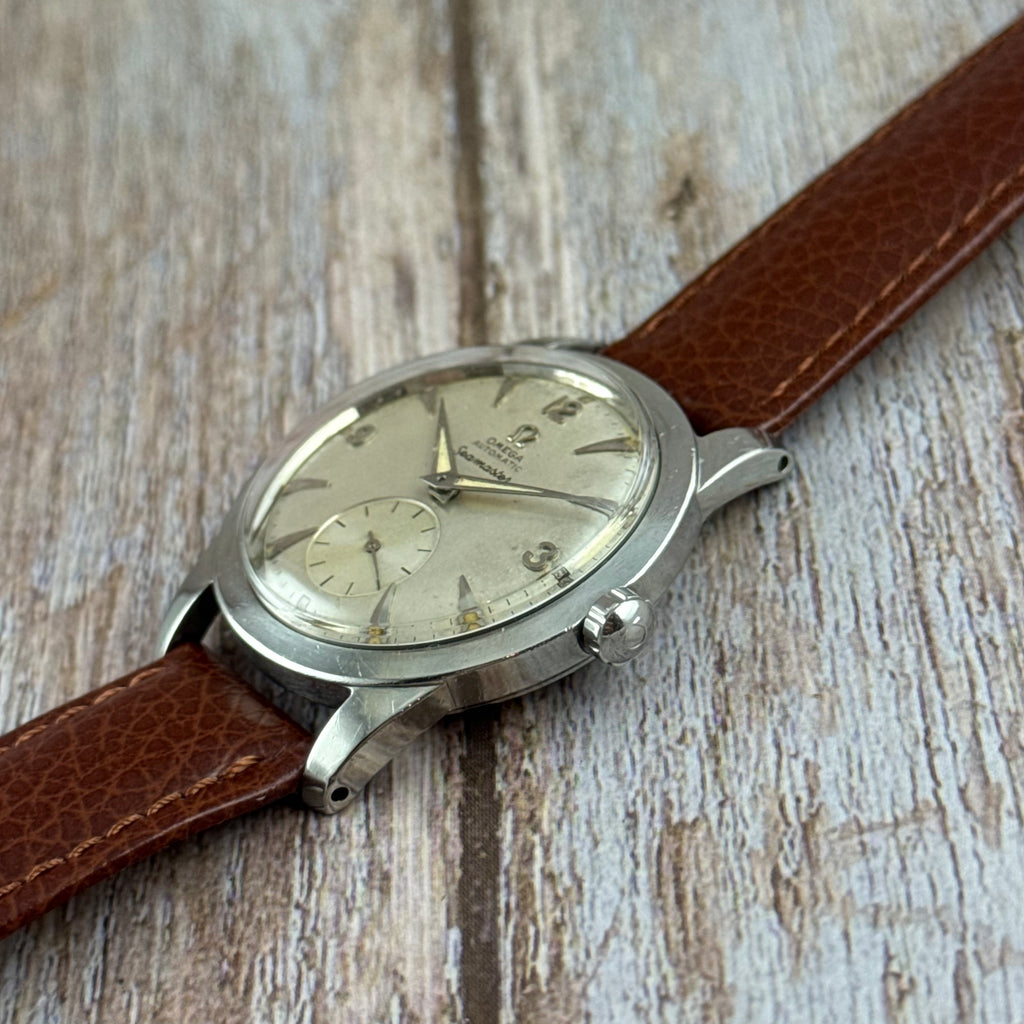 1950 Omega Seamaster automatic ‘bumper’ Arabic dial steel men’s watch