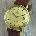 18ct Solid Gold Omega Seamaster Automatic Gold Onyx Dial 35mm (c1963) 166.025