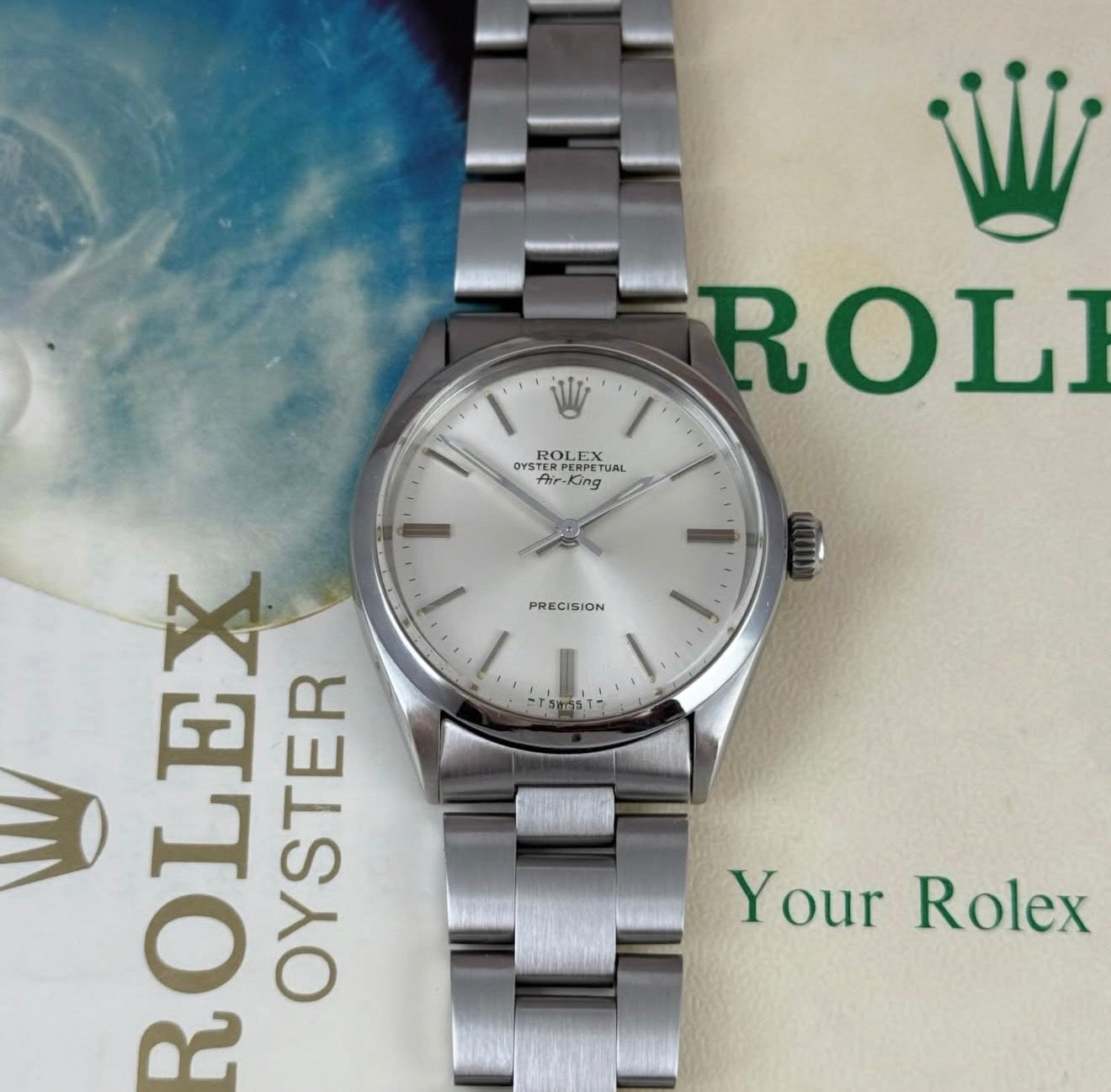 1972 Rolex Oyster Perpetual Air king Men’s Wrist Watch Ref 5500 34mm FULL SET