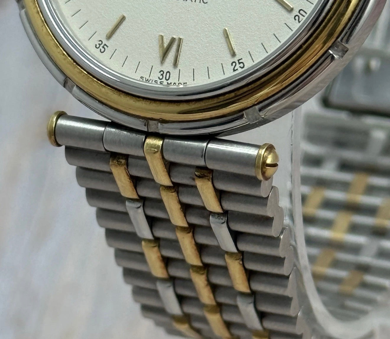 1990s Van Cleef & Arpels La Collection Watch solid 18ct Gold & Steel 34mm Unisex Men’s