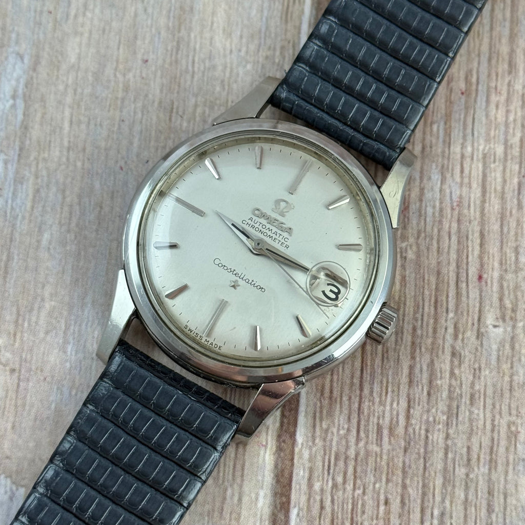 1960 Omega constellation chronometer automatic men’s steel watch 35mm (14393 10 SC ) RARE DIAL