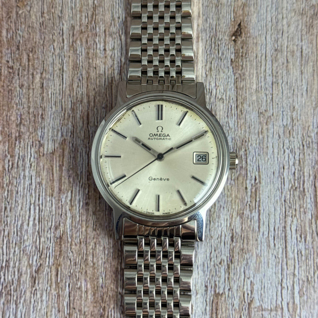 1970s Omega Geneve men’s automatic wrist watch date