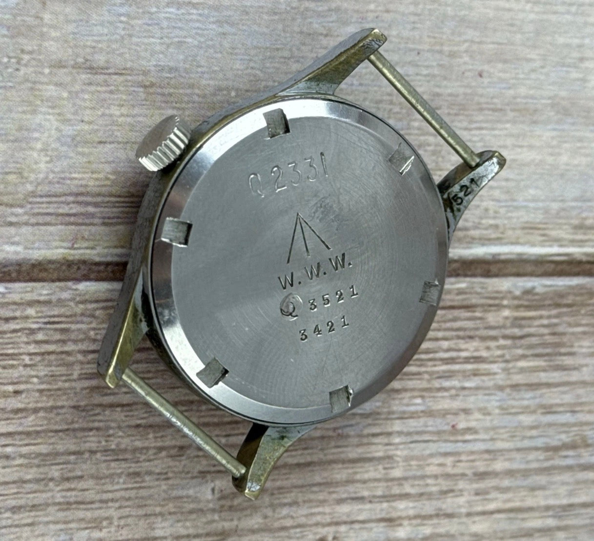 Lemania WW2 British Military Issue Dirty Dozen Men's Watch Broad Arrow W.W.W