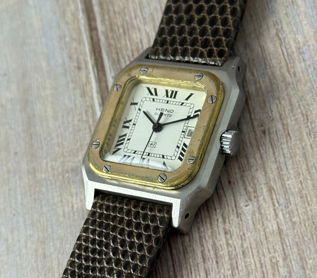 1980s HENO Quartz Santos Style Men’s Swiss Watch