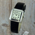 Vintage .925 solid silver Longines ladies tank square dress watch boxed 24mm