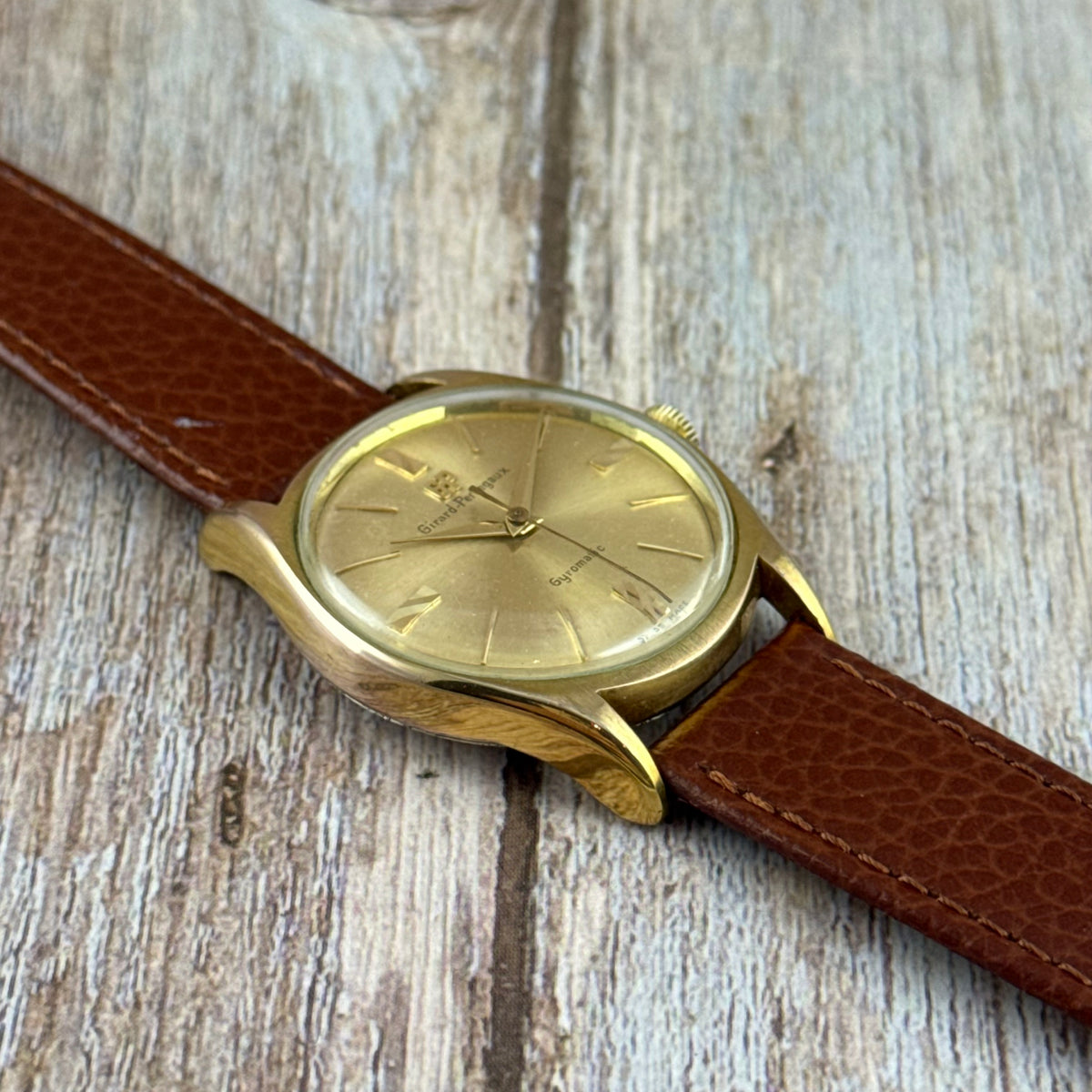 1960s Girard Perregaux Gyromatic men’s automatic gold plated wrist watch