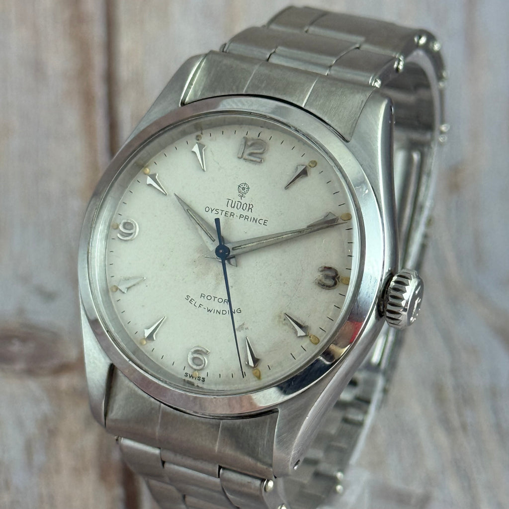 1956 Tudor oyster prince automatic explorer dial gents wrist watch 34mm (7909)