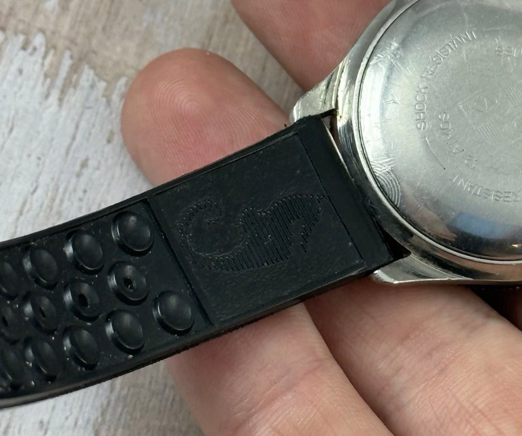 1960s Oris ‘big Crown’ Automatic Skin Divers Watch 36mm Vintage 25 Jewels