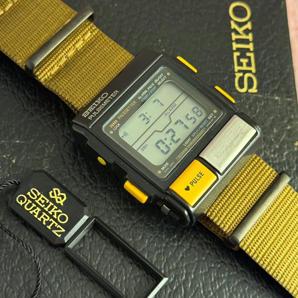 1980s Seiko Pulsemeter “hicks” men’s LCD watch ( from Aliens )