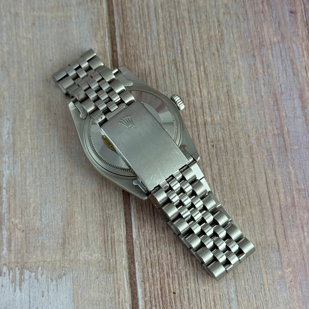 1980 ROLEX DATEJUST 36
16014 LINEN DIAL 18CT
GOLD BEZEL FULL SET