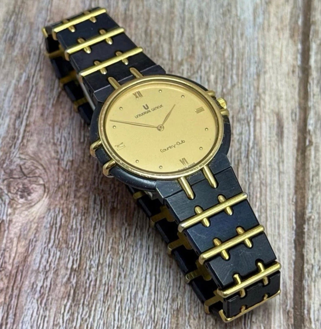 1980s Universal Geneve Country-club Men’s Integrated Bracelet Watch 33mm Quartz