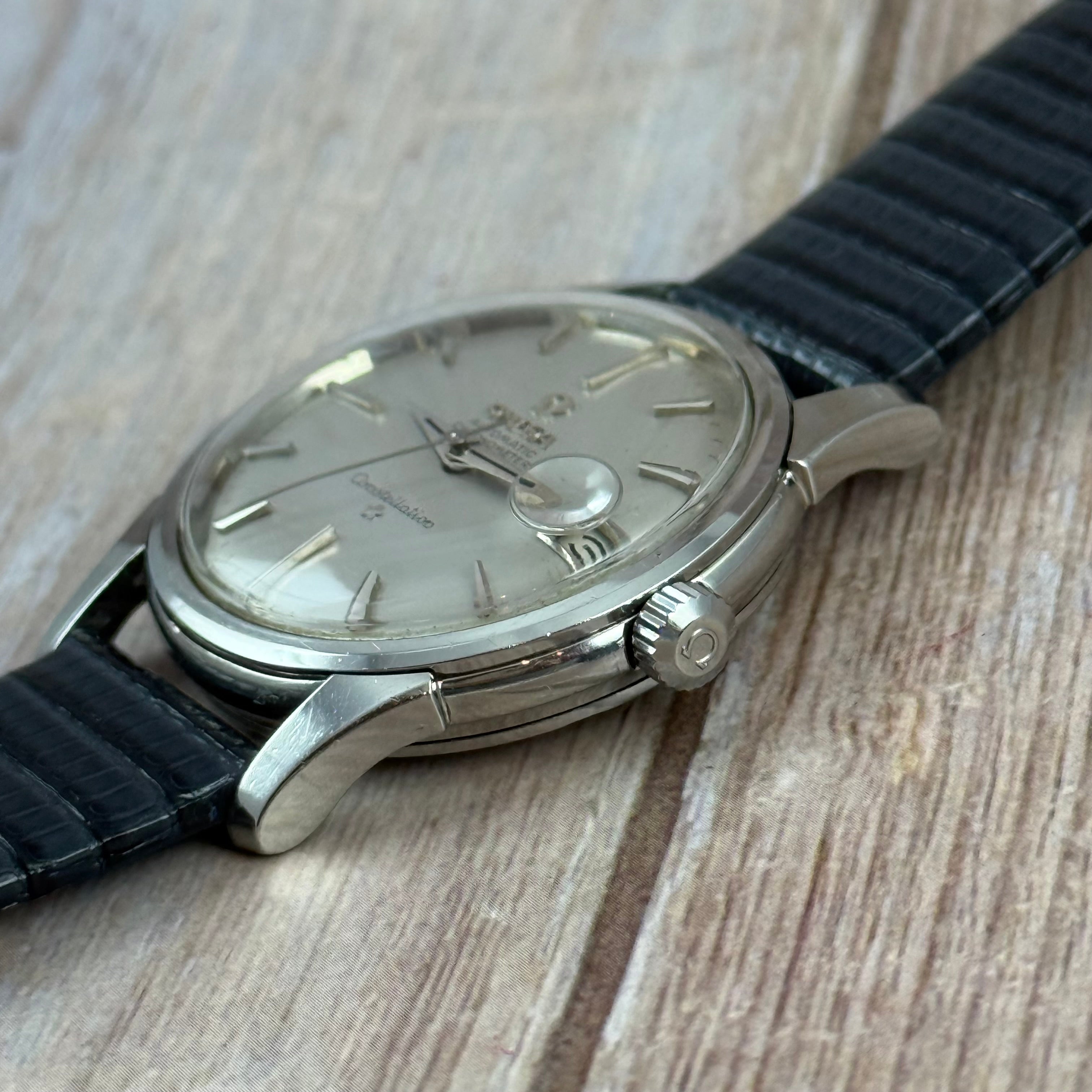 1960 Omega constellation chronometer automatic men’s steel watch 35mm (14393 10 SC ) RARE DIAL