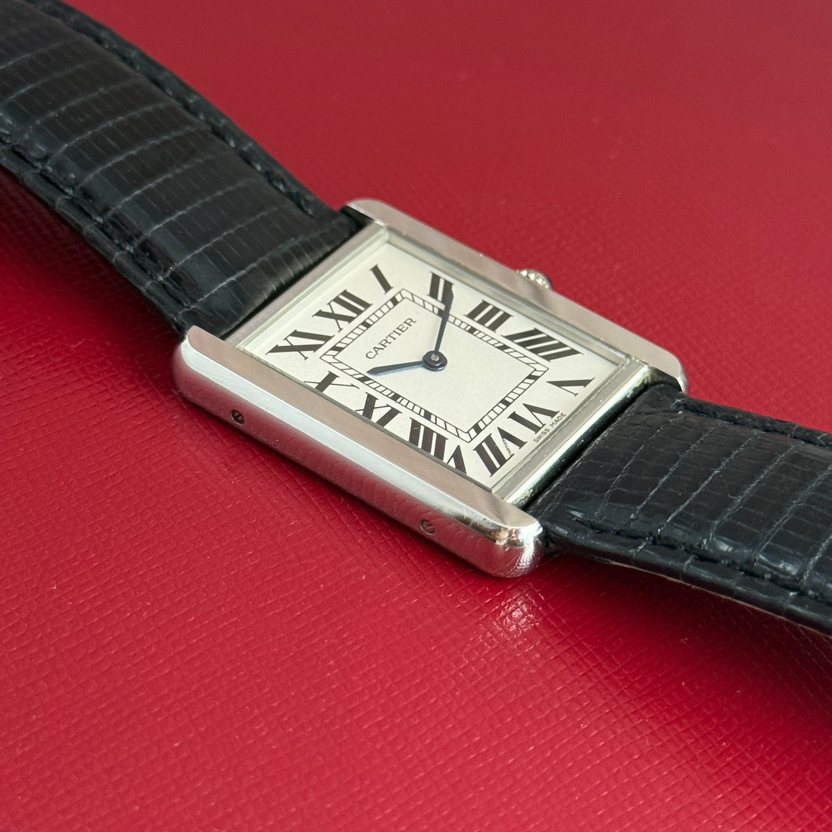 2010 Cartier Tank Solo unisex quartz wrist watch (2715) 27mm