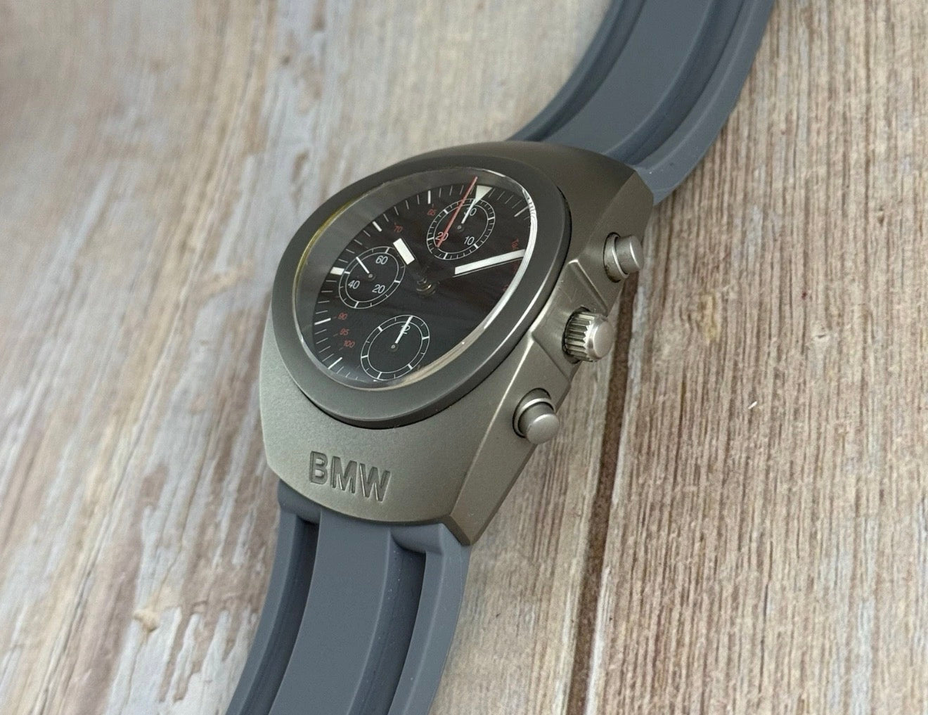 BMW Titanium Motorsport Racing Sport Car Accessory Automatic Chronograph Watch Valjoux 7730