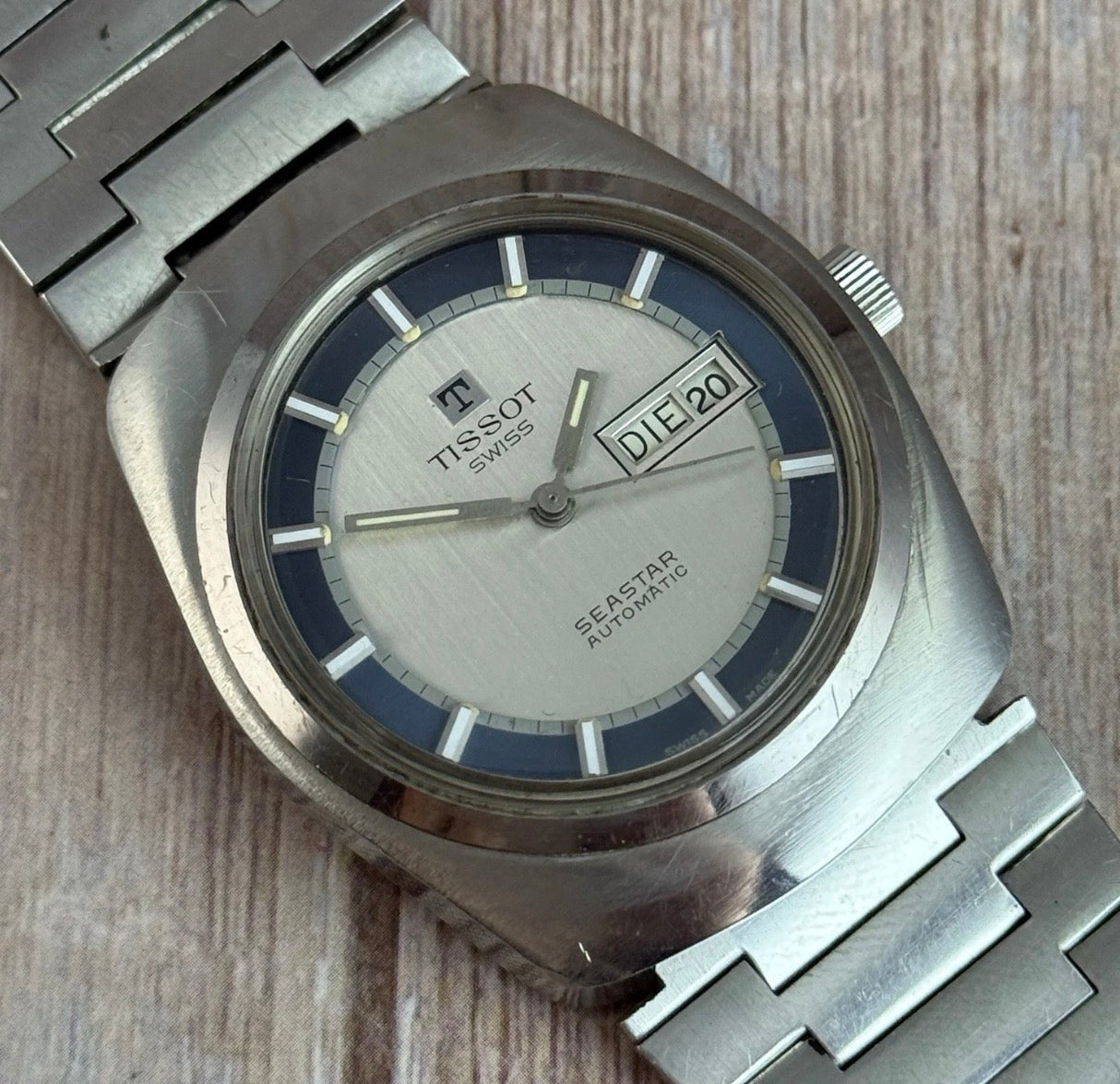 1970s Tissot Seastar ‘lobster’ Men’s Automatic Day-Date Wristwatch SERVICED