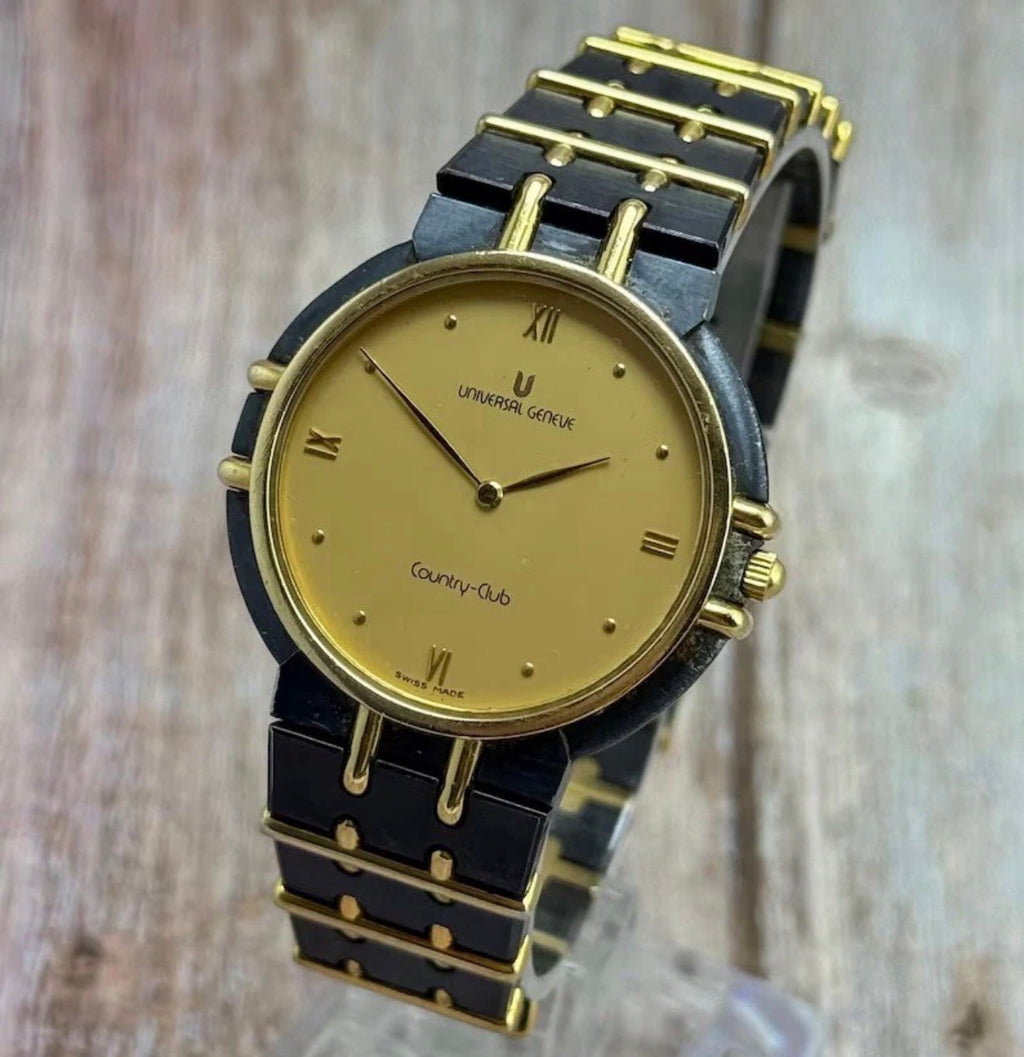 1980s Universal Geneve Country-club Men’s Integrated Bracelet Watch 33mm Quartz
