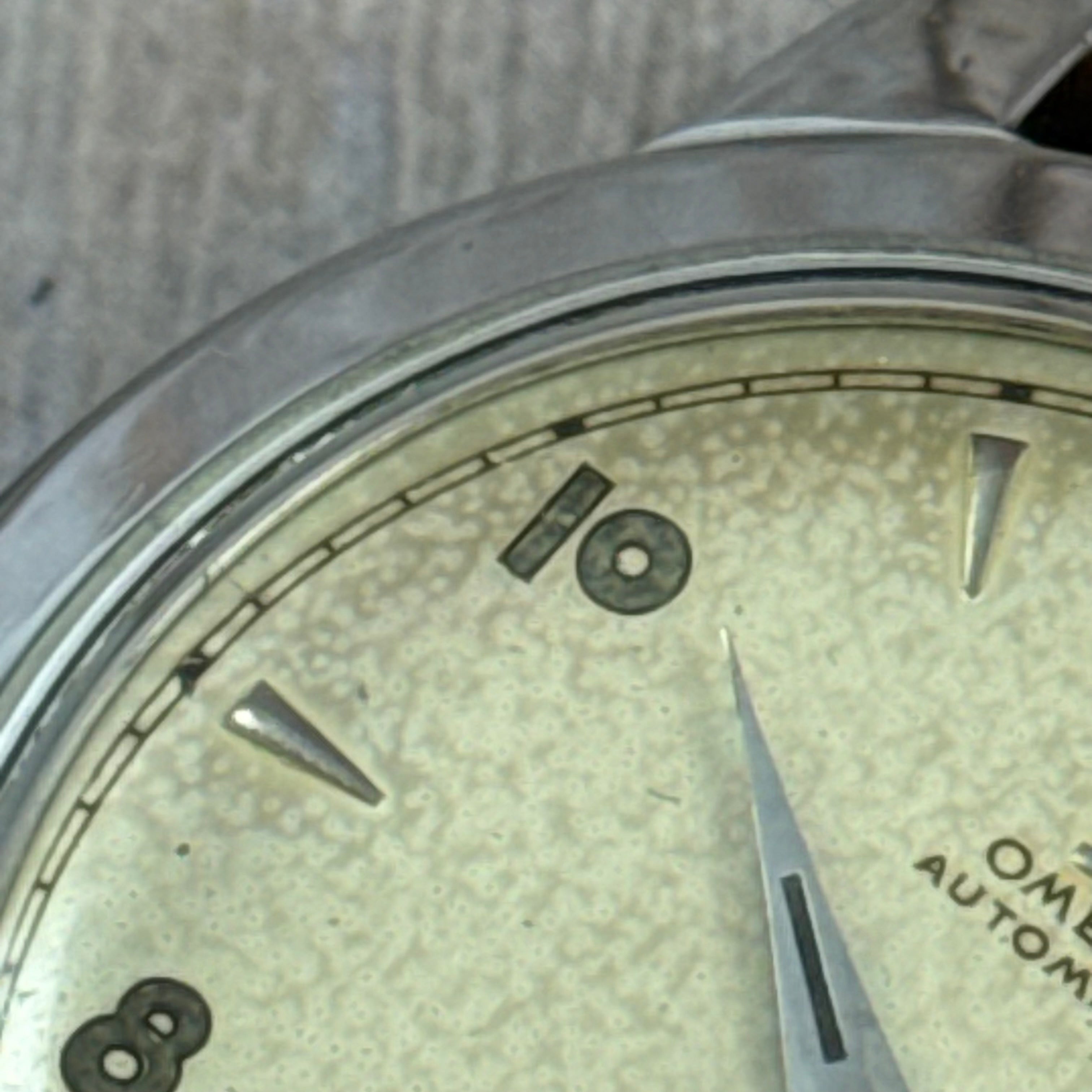 1950 Omega bumper automatic gents steel “deco Arabic” dial watch (2576-10)