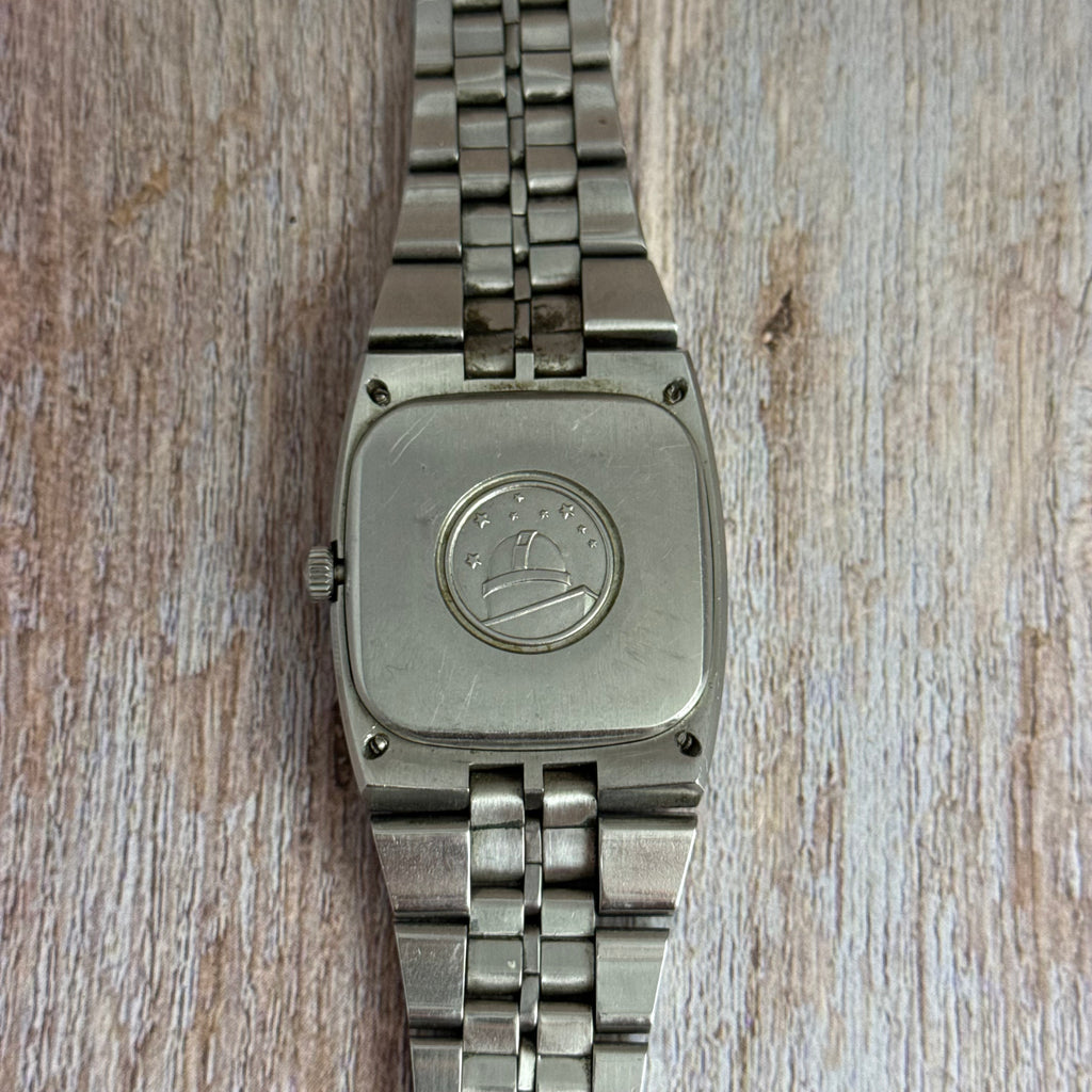 1969 Omega constellation automatic “luxury green” spider web patina gentlemen’s wrist watch 34mm (167.047) boxed