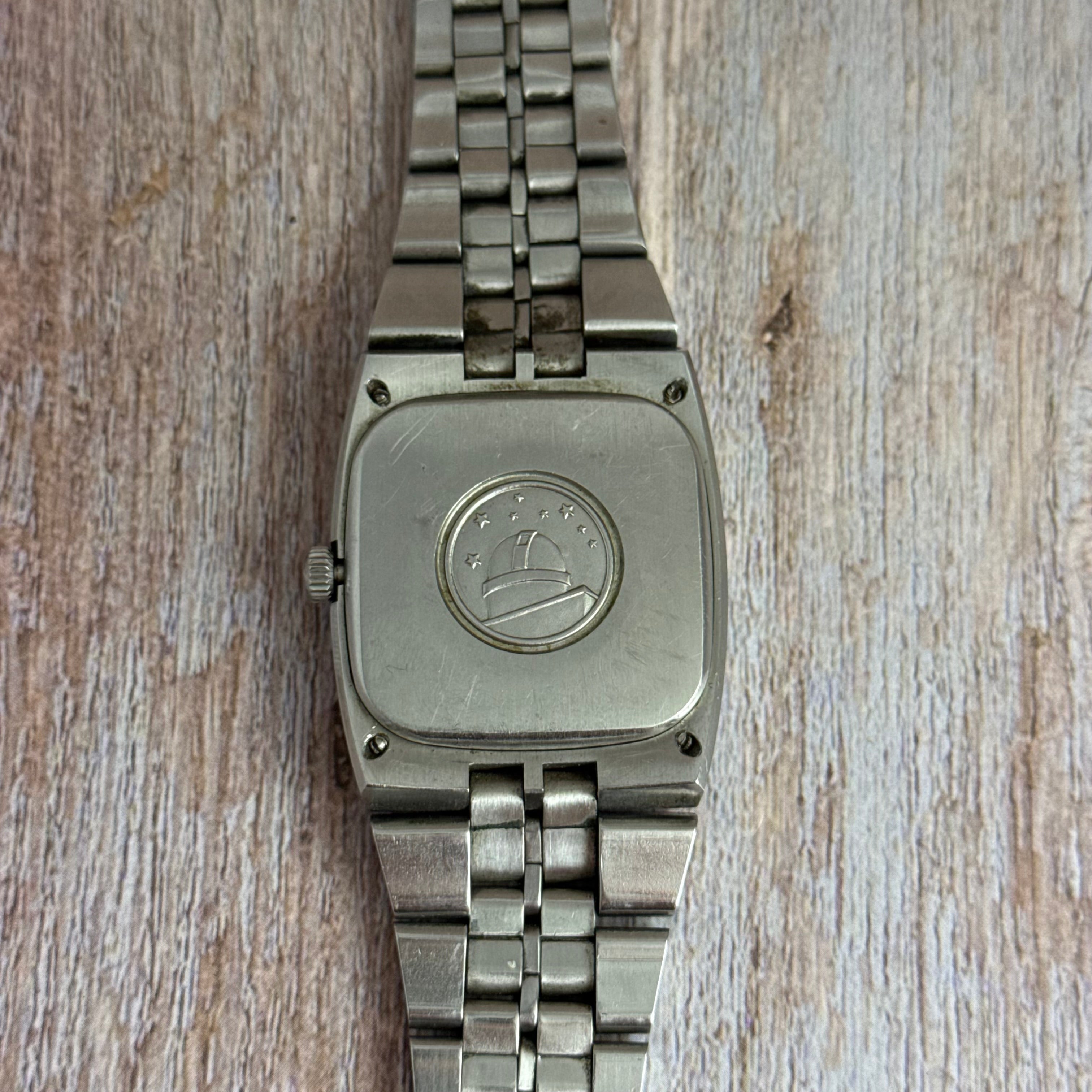 1969 Omega constellation automatic “luxury green” spider web patina gentlemen’s wrist watch 34mm (167.047) boxed