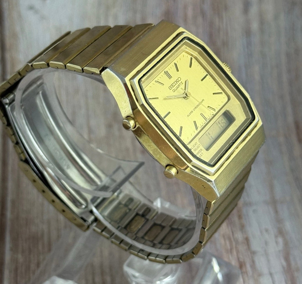 Vintage Seiko Quartz Ana-digi Alarm Chronograph Men’s Watch GP WORKING H601-5210