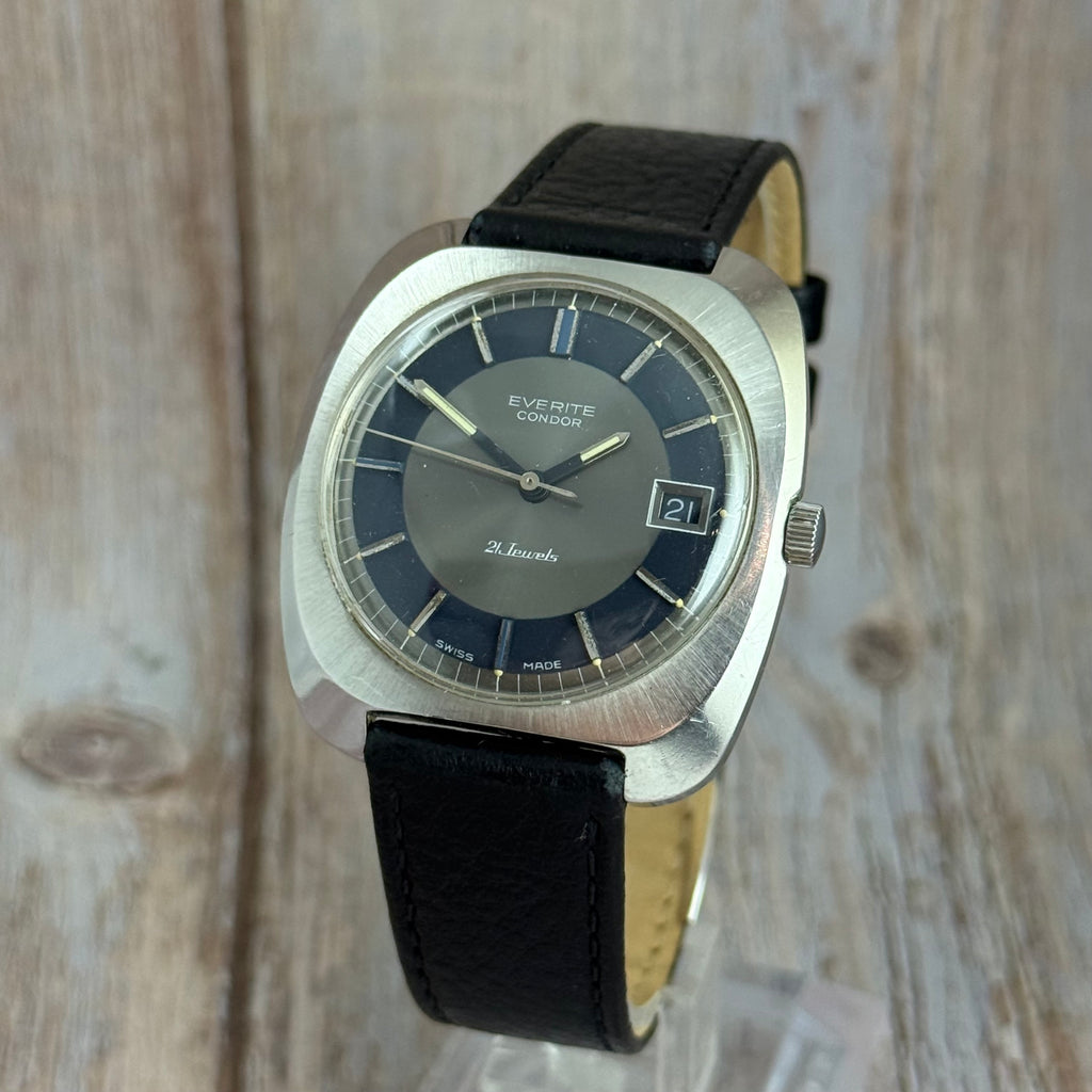 1970s Everite Condor gents manual wind UFO case wrist watch