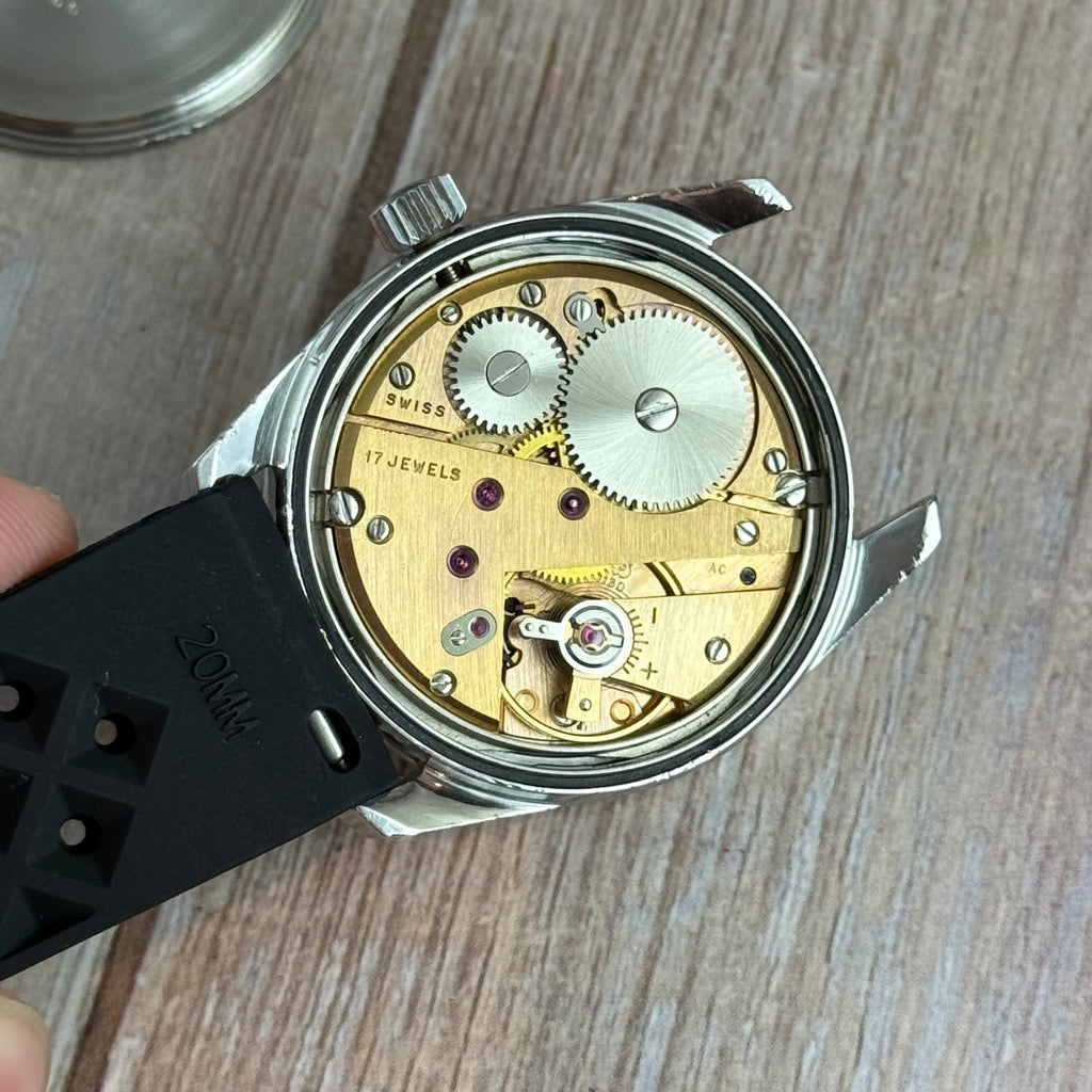 1970s Zitura Delphine Men’s Compressor Dive Watch Swiss Tropical Dial