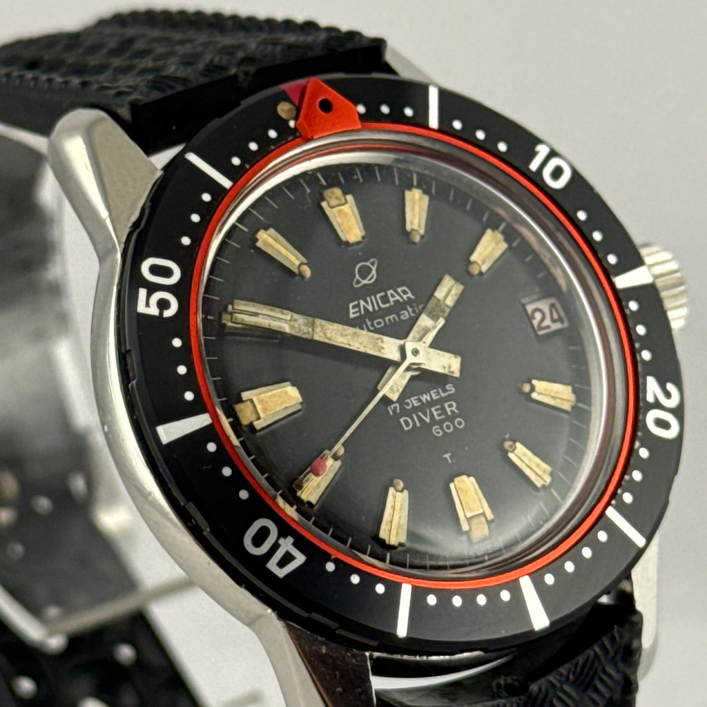 1960s Enicar Sherpa diver 600T men’s automatic wrist watch