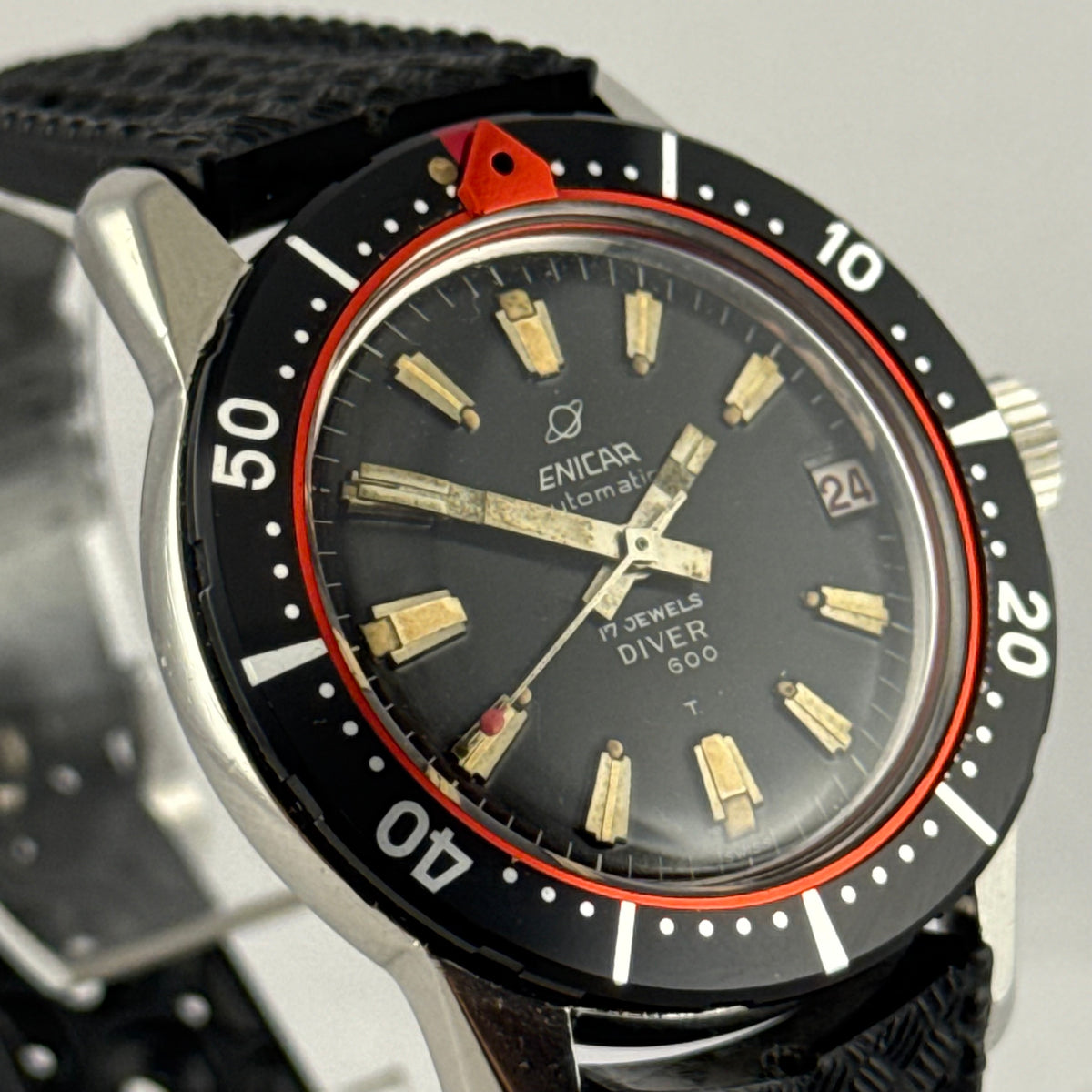 1960s Enicar Sherpa diver 600T men’s automatic wrist watch