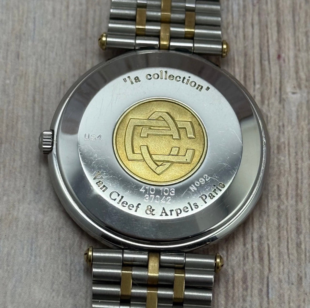1990s Van Cleef & Arpels La Collection Watch solid 18ct Gold & Steel 34mm Unisex Men’s