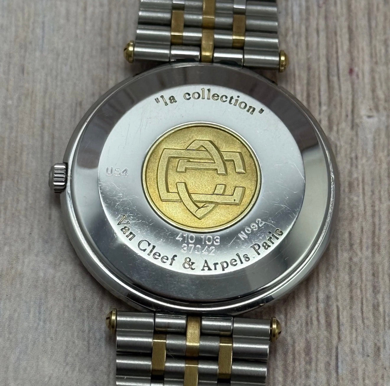 1990s Van Cleef & Arpels La Collection Watch solid 18ct Gold & Steel 34mm Unisex Men’s